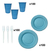 Combo 100 Personas Plato Tenedor Vaso Descartable Cumpleaños - comprar online
