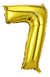 Imagen de Globo Metalizados Numeros Oro Grande De 40cm X1 Unid