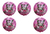 5 Kuromi Rosa Deco Metalizado Cotillon Decoracion