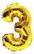 Globo Metalizados Numeros Oro Grande De 86cm X1 Unid - comprar online
