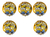 5 Globos Minions Deco Metalizado Cotillon Decoracion