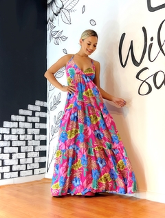 Vestido longo estampado - comprar online