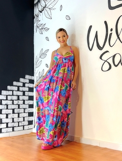 Vestido longo estampado