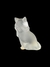 Lalique, France, belo gato sentado e olhando para cima de cristal fosco. Medidas 9 x 7 x 6 cm. - loja online