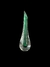 Sévres, França, solitário de denso cristal em formato de gota na tonalidade verde mata. Assinado na base. Medidas 23 x 6,5 cm.