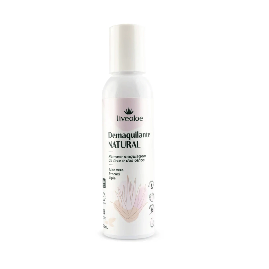 Demaquilante Natural 120ml - Livealoe