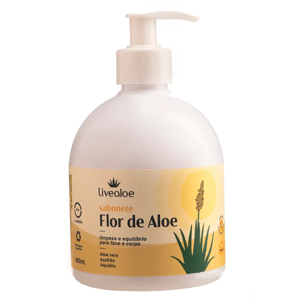 Sabonete Flor de Aloe 480ml - Livealoe