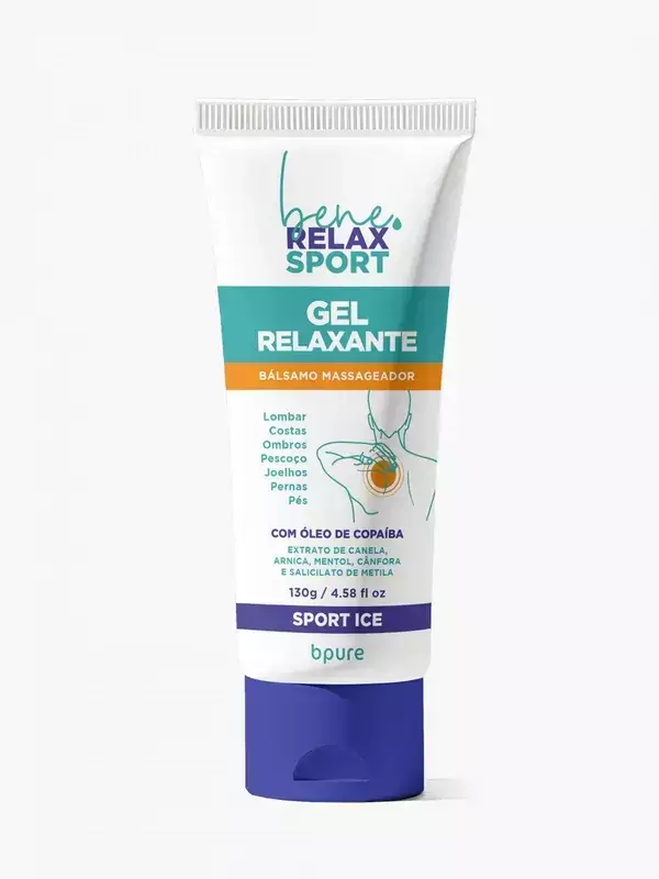 Bene Relax Sport - Gel Creme de Massagem para Alívio de Dores - 130g - Bpure