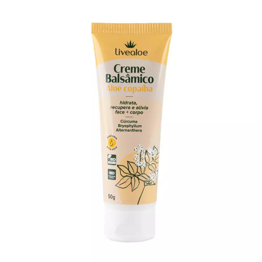 Creme Balsâmico Aloe Vera Copaíba LiveAloe 50g