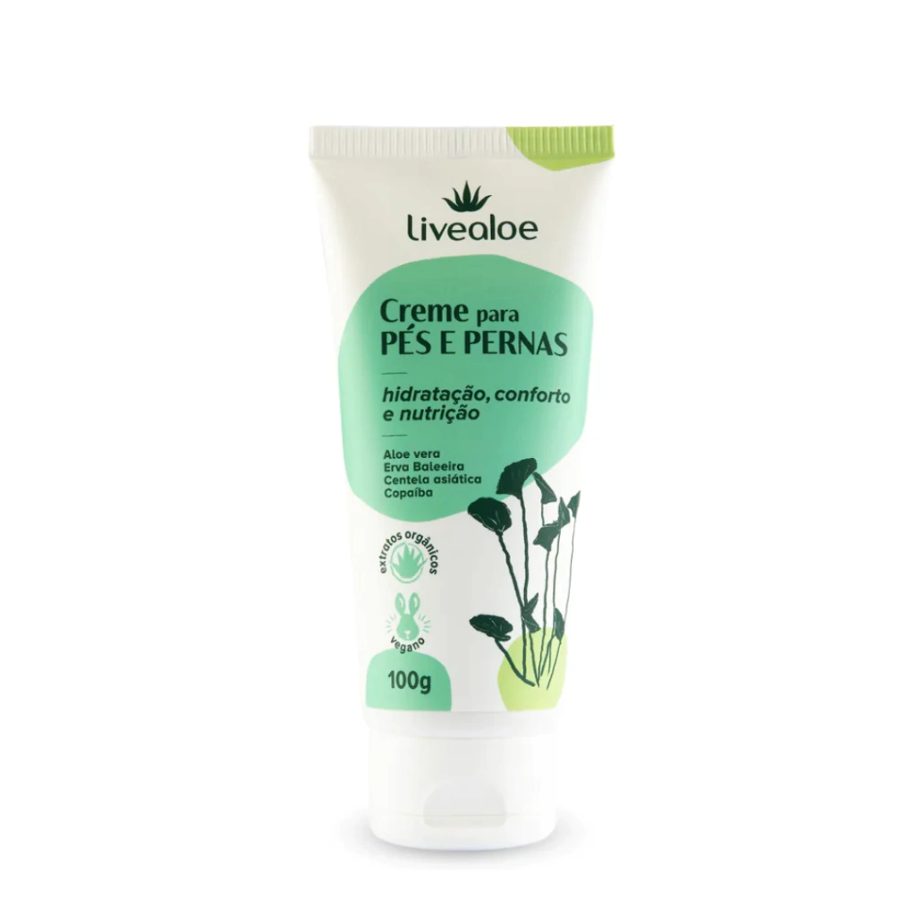 Creme para pés e pernas 100G- Livealoe