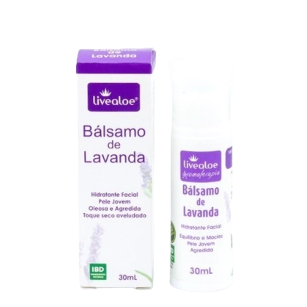 Balsamo Hidratante de Aloe Vera e Lavanda LiveAloe 30ml