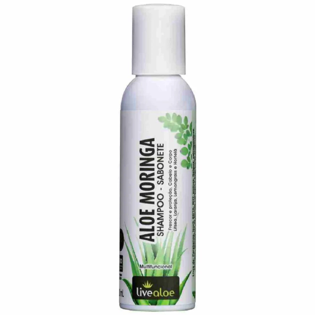 Sabonete Shampoo Aloe Moringa 120ml - Livealoe