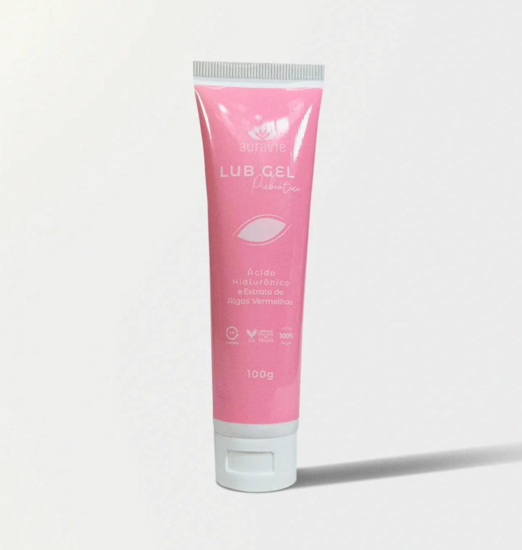 Lub Gel com Prebióticos e Ácido Hialurônico - Natural e Vegano - 100g Auravie