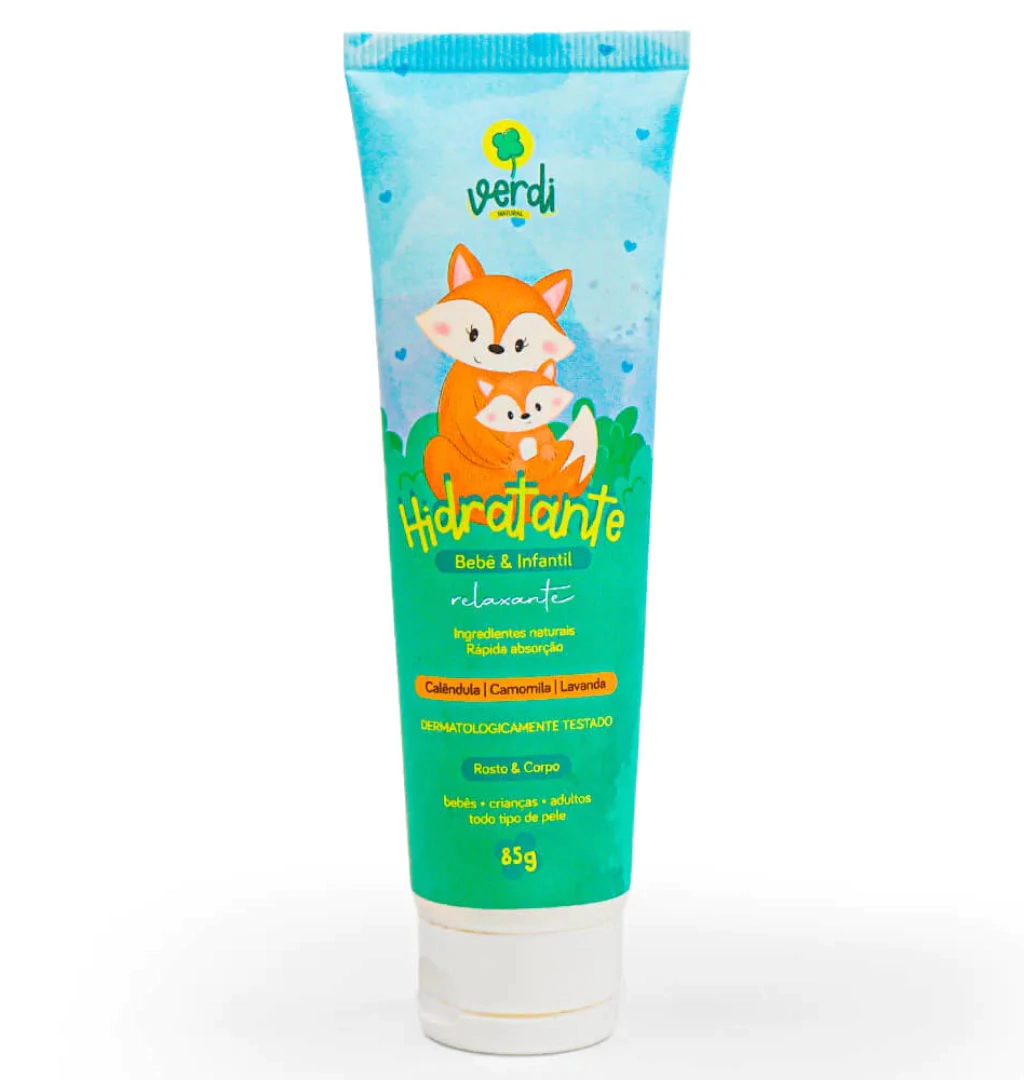 Hidratante para Bebê Relaxante e Natural com Calêndula, Camomila e Óleo Essencial de Lavanda 85g- Verdi Natural