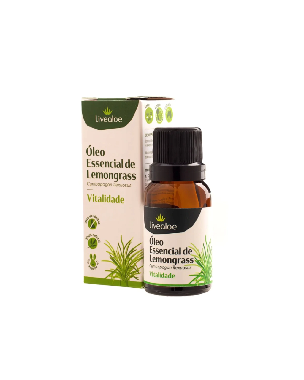 OLEO ESSENCIAL DE LEMONGRASS 15ML - Livealoe