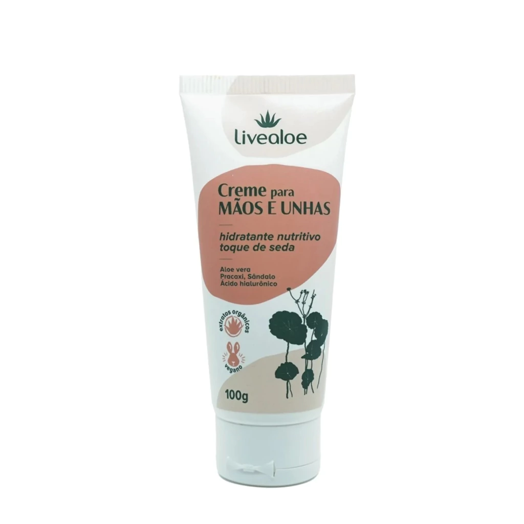 Creme para Mãos e Unhas com Aloe Vera LiveAloe 100g