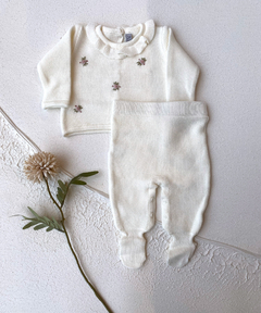 Conjunto Branco Flor