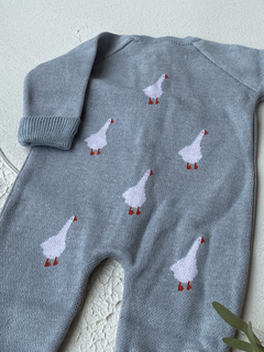 Macacão Ganso Azul - Betina Mini Closet  | Roupas de bebê