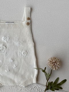 Romper Flores de Algodão - Betina Mini Closet  | Roupas de bebê