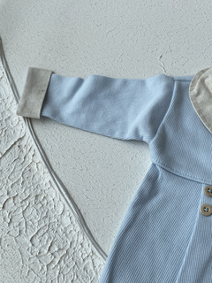 Macacão Teddy Bear Blue - Betina Mini Closet  | Roupas de bebê