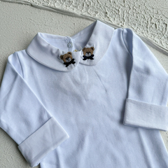 Body Urso Gravata Manga Longa