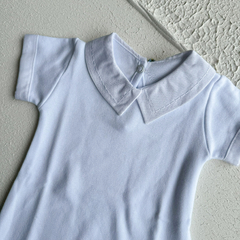 Body Camisa Bordado Pontilhado Branco