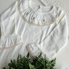 Body Margaridas Manga Longa