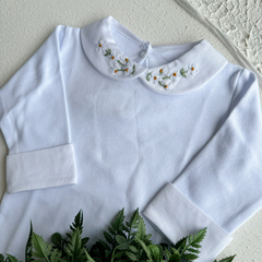Body Flores Manga Longa