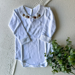 Body Coração Marrom Manga Longa - comprar online