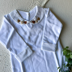 Body Coração Marrom Manga Longa - Betina Mini Closet  | Roupas de bebê