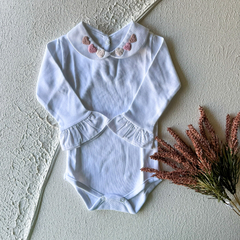 Body Coração Rosa Manga Longa - comprar online