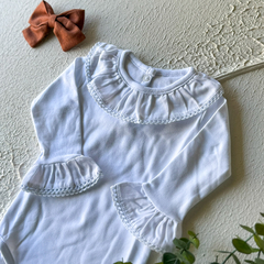 Body Babado Cambraia Manga Longa