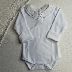Body Manga Longa Pontilhado Azul - comprar online