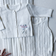 Saída Maternidade Antonia Branca - Betina Mini Closet  | Roupas de bebê