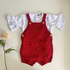 Romper Poá Relevo Vermelho - comprar online
