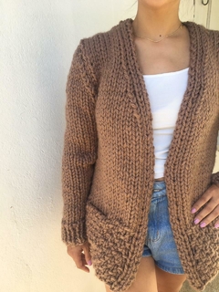 Cardigam Maxi com bolsos