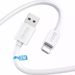Cable Usb a (lightning) Ip 2.1A 2M 1hora Cab206 Color Blanco