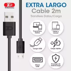 Cable de carga y Datos USB tipo V8 compatible PS4, Android - VIGOTECSHOP