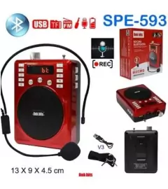 Bocina Megáfono Portátil Bluetooth Usb Diadema Microfono Tf