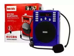 Bocina Megáfono Portátil Bluetooth Usb Diadema Microfono Tf