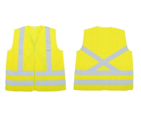 COLETE REFLETIVO VERDE ALTA VISIBILIDADE com ZYPER S/BOLSO - VISCA