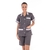 CONJUNTO COPEIRA FEMININO ALGODÃO CINZA C/ BERMUDA