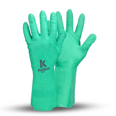 LUVA NITRILICA VERDE - KA-10 - CA 44.042 - KALIPSO