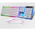 Teclado gamer RGB com mouse gamer branco na internet