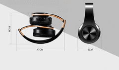 Fone de ouvido estéreo HIFI para celular xiaomi iphone e tablet Samsung, com bluetooth para música, FM e com suporte de cartão SD e microfone - loja online