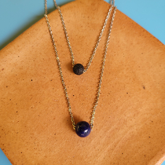 Difusor pessoal pedra vulcânica e lápis lazuli - comprar online