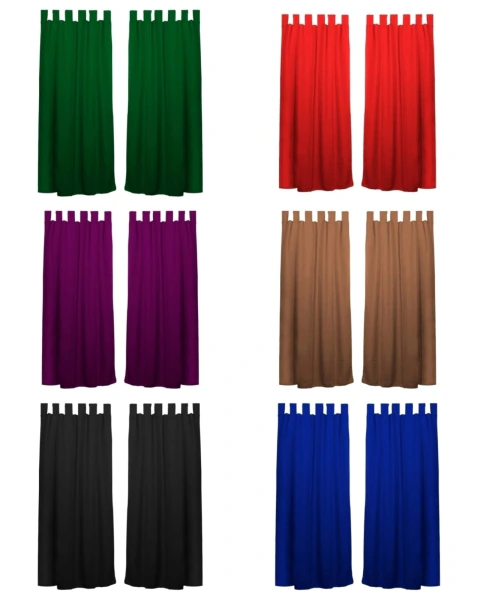 Juego cortinas microfibra 2.1 m de largo - comprar online
