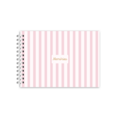 caderno de memórias rosa