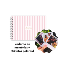 Combo Caderno de Memórias + 24 fotos polaroid