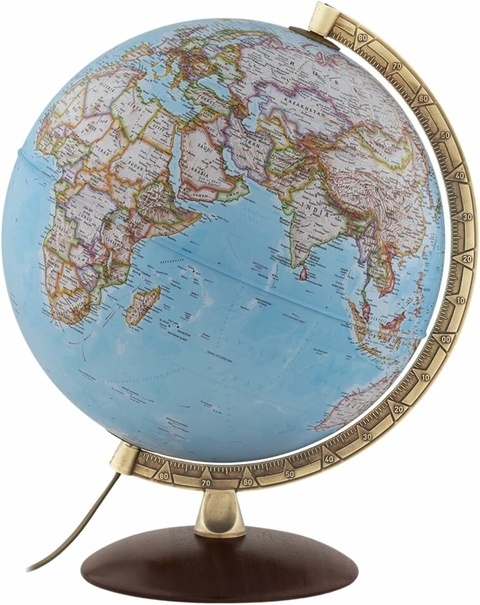GLOBO TERRESTRE - FÍSICO E POLÍTICO - 30 CM - NATIONAL GEOGRAPHICS GOLD CLÁSSICO - TECNODIDATTICA